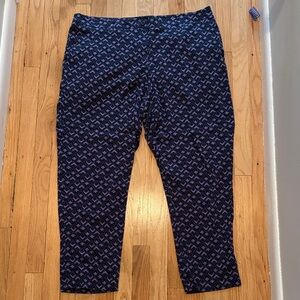 Wildfang Empower Trouser Black and Purple Patterned
